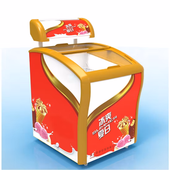 Mini OEM Freezer CE CB Certificate Ice Cream Gelato Showcase Horizontal Freezer Display Freezer Ice Cream Freezer