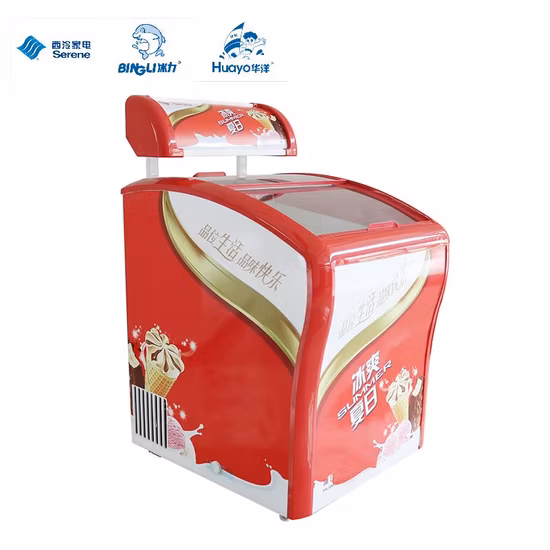 Mini OEM Freezer CE CB Certificate Ice Cream Gelato Showcase Horizontal Freezer Display Freezer Ice Cream Freezer