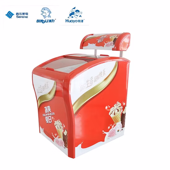 Mini OEM Freezer CE CB Certificate Ice Cream Gelato Showcase Horizontal Freezer Display Freezer Ice Cream Freezer