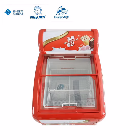 Mini OEM Freezer CE CB Certificate Ice Cream Gelato Showcase Horizontal Freezer Display Freezer Ice Cream Freezer